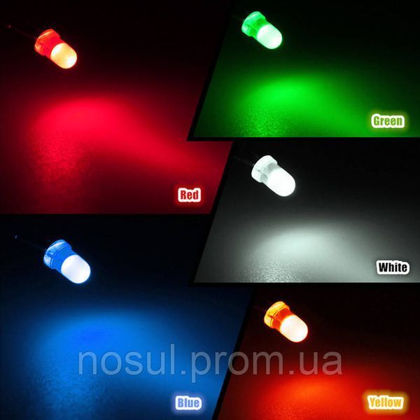 Набор 50 шт микс 3мм светодиоды, разные цвета 5170, 5191-5194 фото