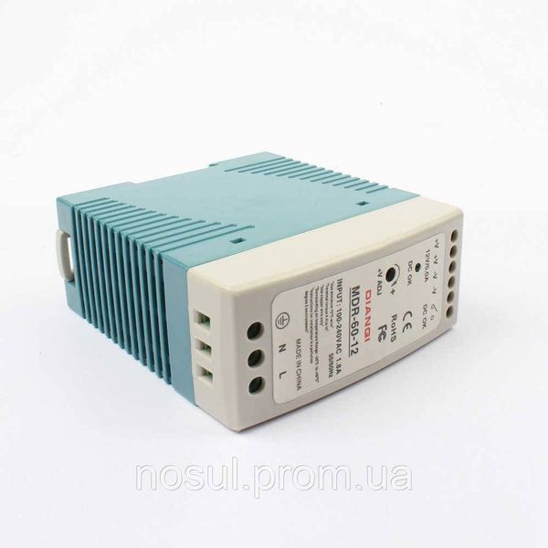 MDR-60-12 блок питания, 12B 5A 60Вт, для монтажа на DIN-рейку 4972 фото