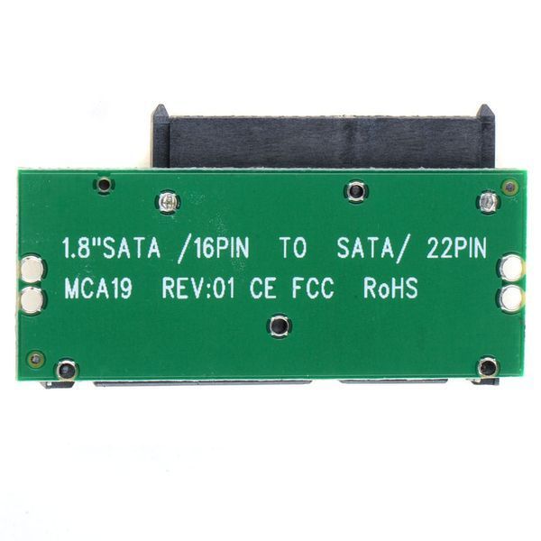 Адаптер 2.5 SATA (22 pin) - 1.8 micro SATA (16 pin) HDD SSD підключення заміна установка Toshiba (K1216GSG MK1235GSL MK1629GSG) 3281 фото