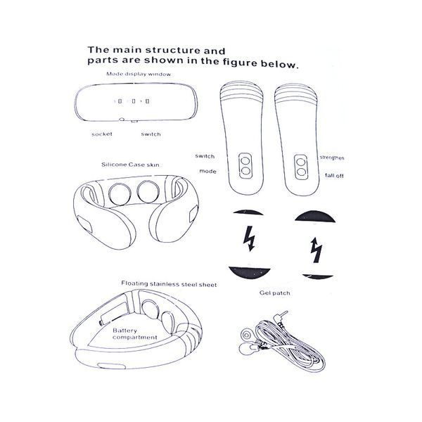 MY-518 (KL-5830) массажер для шеи Neck Massager Electric Pulse Back and Neck Massager 5233 фото