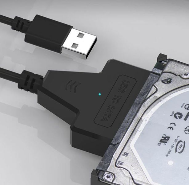 Кабель SATA (22+7) - USB 3.0 с двойным USB и доп.питанием DC 3,5 мм &ndash; адаптер для HDD/SSD 2.5/3.5" с усиленным питанием 4906-2 фото