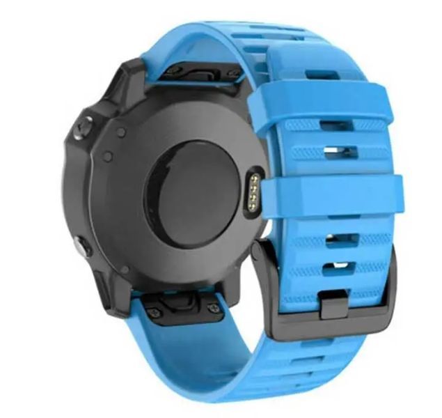 Ремінець (26 мм) Garmin QuickFit Fenix 6X 6X 6 Pro SKY (БЛАКИТНИЙ) силікон каучук 7578 фото