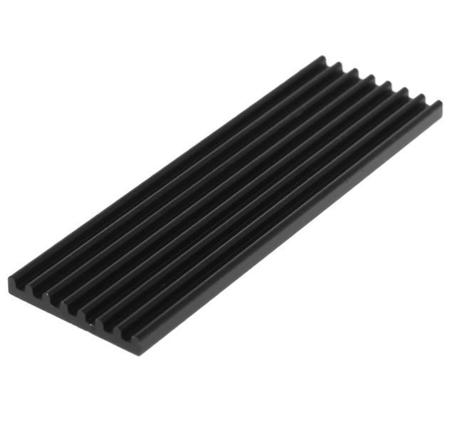 Радиатор алюминиевый для SSD (черный) SM961 960PRO M.2 NGFF NVME 2280 и другие модели ССД носителей 4829 фото