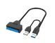 Кабель SATA (22+7) - USB 3.0 с двойным USB и доп.питанием DC 3,5 мм &ndash; адаптер для HDD/SSD 2.5/3.5" с усиленным питанием 4906-2 фото 2