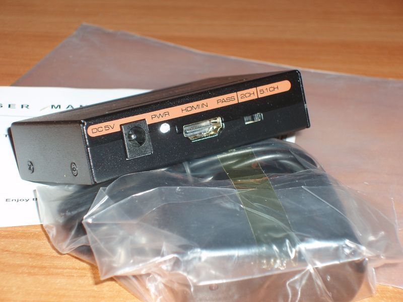Конвертер HDMI 1.4 3D вхід &mdash; виходи HDMI окремий звук Toslink SPDIF +Audio RCA L+R 5.1CH DTS AC3 PCM 3635 фото