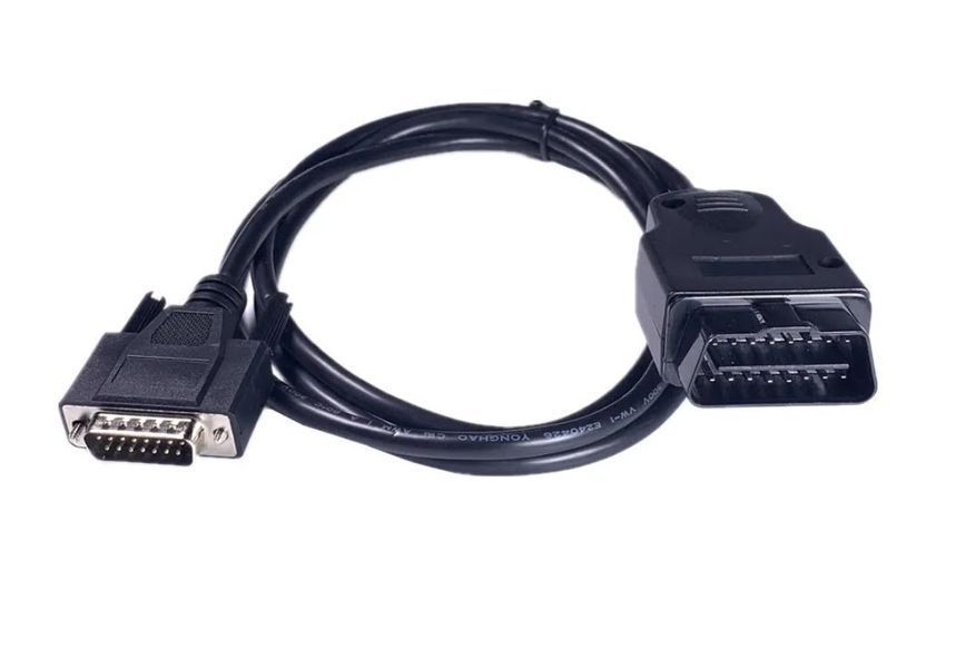 Кабель подовжувач OBD2 J1962 (1.3 м) FOXWELL KW850 NT624 NT644 Male "тато" DB15 для автомобільної діагностики ремонт заміну  8201 фото