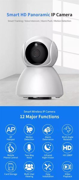 Xiaovv Q8 HD 1080р V380 h.265 IP-камера WiFi поворотная видеонаблюдения (видео няня) Xiaomi Xiaovv Home Smart 5240 фото