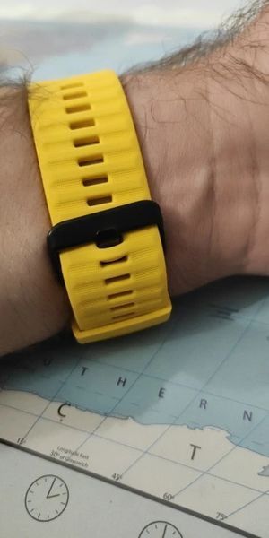 Ремешок (26 мм) Garmin QuickFit Fenix 6X 6X 6 Pro YELLOW (желтый) силикон каучук 7579 фото