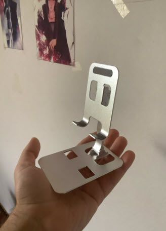 Подставка для телефона, метал (СЕРЕБРО) Folding Portable Desktop Metal Mobile Phone Stand 8038 фото