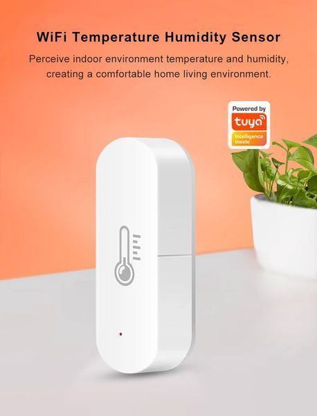 IHSENO Tuya WiFi 2.4 GHz BT Sensor Датчик температури та вологості Smart Life APP Smart Home (Amazon Alexa, Google Assistant) 7437 фото