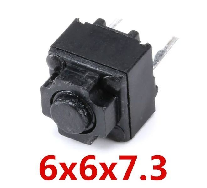 Kailh DC12V 50mA Mute кнопка SMD тактова 6*6*7.3 мм (Black) Mute Button Silent Switch Wireless Mouse  7815-2 фото