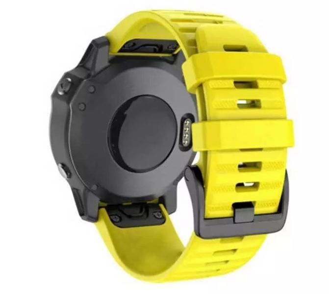 Ремешок (26 мм) Garmin QuickFit Fenix 6X 6X 6 Pro YELLOW (желтый) силикон каучук 7579 фото
