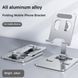Подставка для телефона, метал (СЕРЕБРО) Folding Portable Desktop Metal Mobile Phone Stand 8038 фото 8