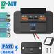 Сокет USB*2 (QC3.0) Type-C*2 (PD) +вольтметр Автомобильное зарядное устройство с выключателем (кнопка вкл/выкл) 4-портовый разветвитель PD/QC3.0 для авто, фургонов, катеров 12В/24В 8320 фото 2