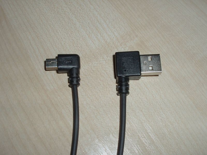 Кабель USB кутовий - mini USB кутовий спіральна навивка (30...120 см) 4662 фото