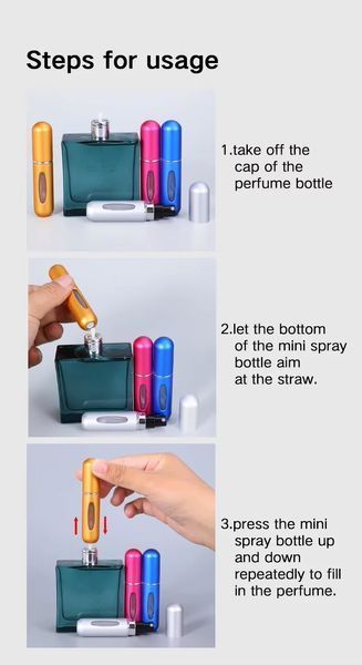 Пробник 5 мл (цвет черный) travel Refillable портативный карманный атомайзер флакон с распылителем для духов Атомайзер/флакон с распылителем для парфюмерии. Подходит как для духов, так и для парфюмированной, туалетной воды или одеколонов. Емкость: 5 мл. Г 7328-2 фото