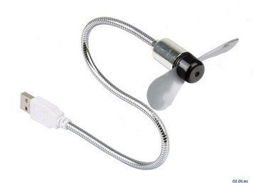 USB светящийся в темноте вентилятор (цветные LED) 0207 фото