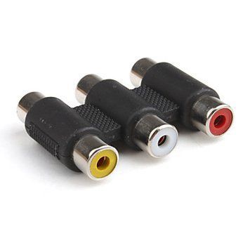 Объеденитель RCA 3x AV Audio Video Coupler аудио видео соединитель тройной композитный кабельный подключение 859 фото