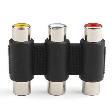Об'єднувач RCA 3x AV Audio Video Coupler аудіовід'єднувач потрійний композитний кабельний під'єднання 859 фото