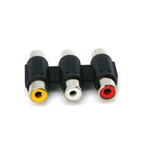 Об'єднувач RCA 3x AV Audio Video Coupler аудіовід'єднувач потрійний композитний кабельний під'єднання 859 фото