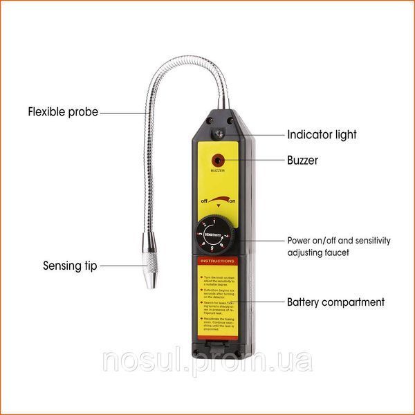 Elitech WJL-6000 детектор утечки фреона (течеискатель) CFC HFC Halogen Gas Refrigerant Leak Detector Air Condi 5632 фото