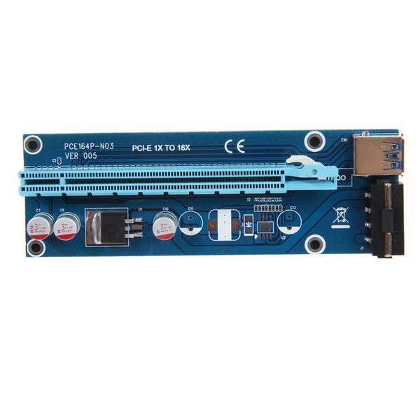 Райзер удлинитель майнинг биткоин PCIE 1x to 16x USB 3.0 Data Cable/ SATA 15pin - IDE Molex 4pin 4243 фото
