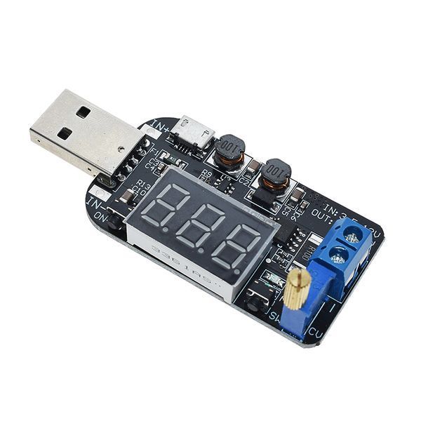 USB-перетворювач XY-UP Boost/Buck Input-DC-3.5-12V Output-DC-1.2-24V з вольтметром і регулюванням напруги 5623 фото