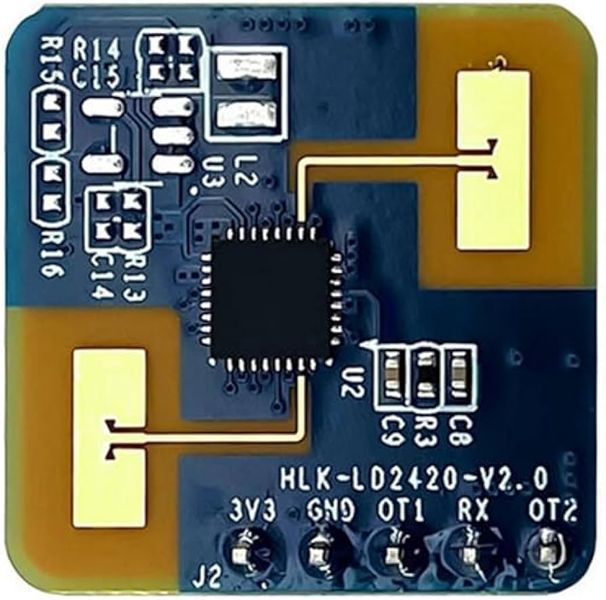HLK-LD2420 24G SoC компактный (20*20 мм) радарный микроволновой датчик присутствия с линейной частотной модуля 7867 фото