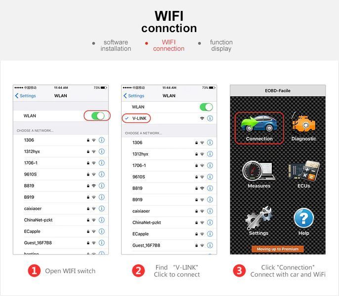 Kingbolen EDiag mini ELM327 WiFi #3 OBD2 v1.5 вайфай интерфейс автомобильный диагностический (PIC18F25K80) Tor 4985-2 фото