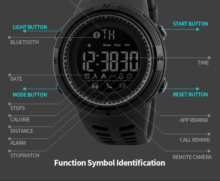 SKMEI 1250 спортивные часы c Bluetooth 4363 фото
