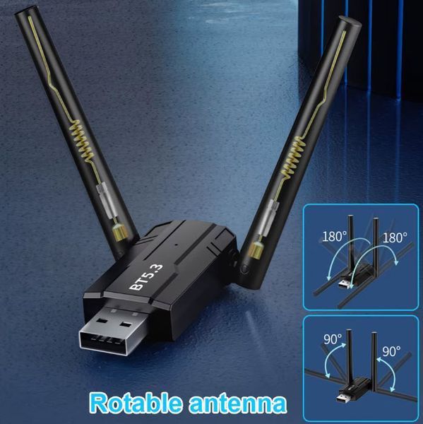 USB Bluetooth 5.3+BLE (LMP 12.45) + 2 антены 7355-2 фото