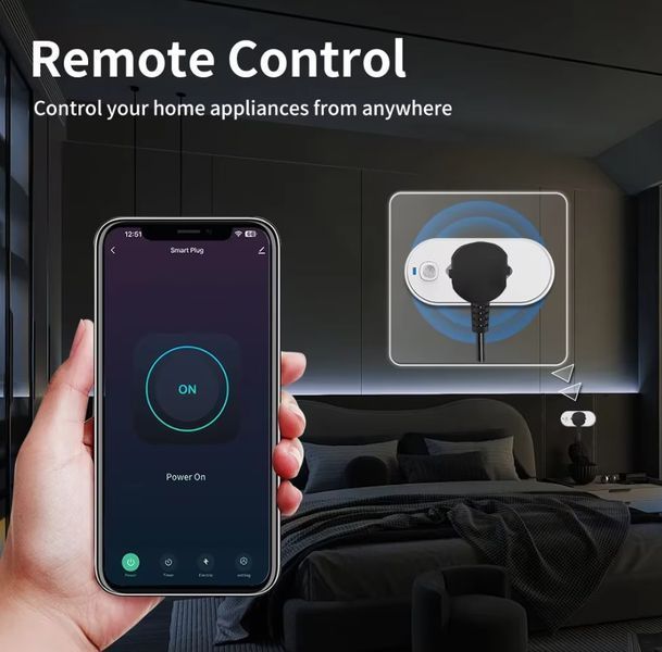 Tuya Умная розетка, Бразильская вилка 16A Wi-Fi/Zigbee Монитор мощности Type N, Smart life 8052 фото