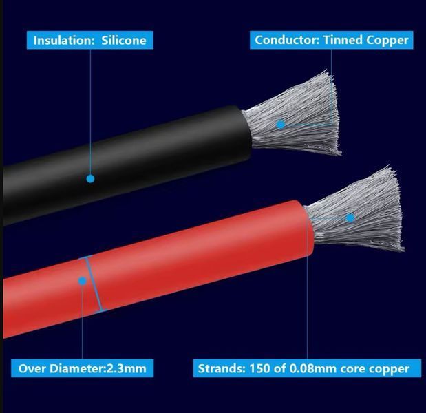 UL1007 AWG28 набор проводов 5&times;10 м (1,2 мм / 0.08 мм&sup2;) DIY Silicone Tinned Copper Electronic Wire 8254 фото
