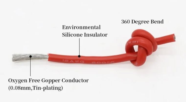 UL1007 AWG28 набор проводов 5&times;10 м (1,2 мм / 0.08 мм&sup2;) DIY Silicone Tinned Copper Electronic Wire 8254 фото