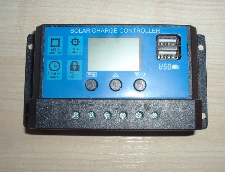 Солнечный контроллер заряда RBL-20A 24V-12V 20A с дисплеем + 2USB гнездо 4751 фото