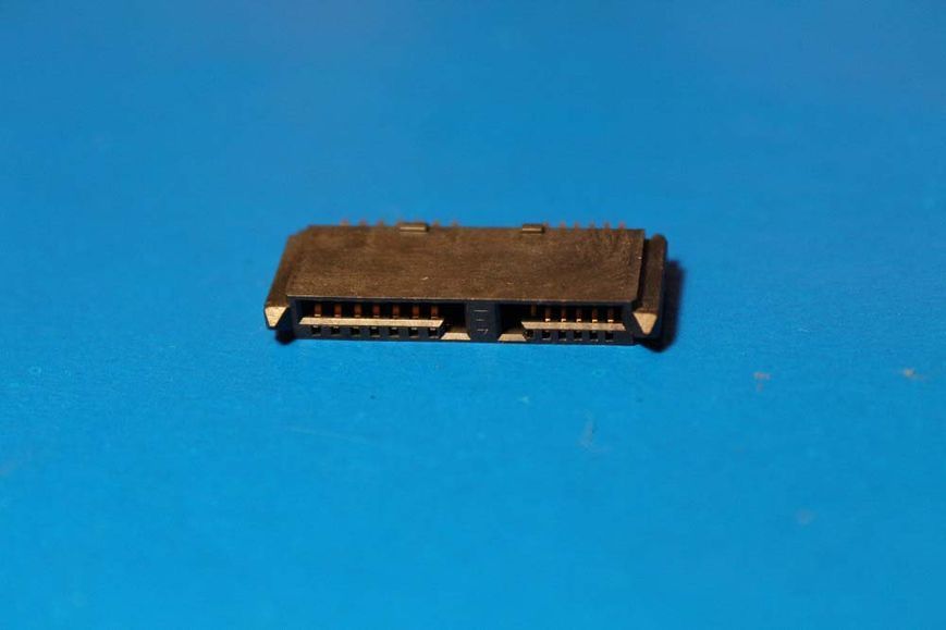 Конектор SATA Slimline mini (6+7pin 13 pin famale "мама") одноряд Dip роз'єм заміна replace 3334 фото