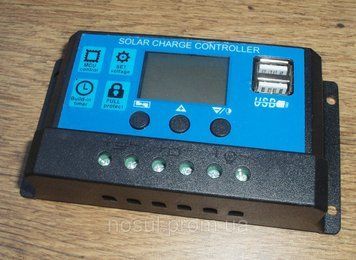 Сонячний контролер заряду RBL-30A 24V-12V 30A з дисплеєм + 2 USB-громники 4752 фото