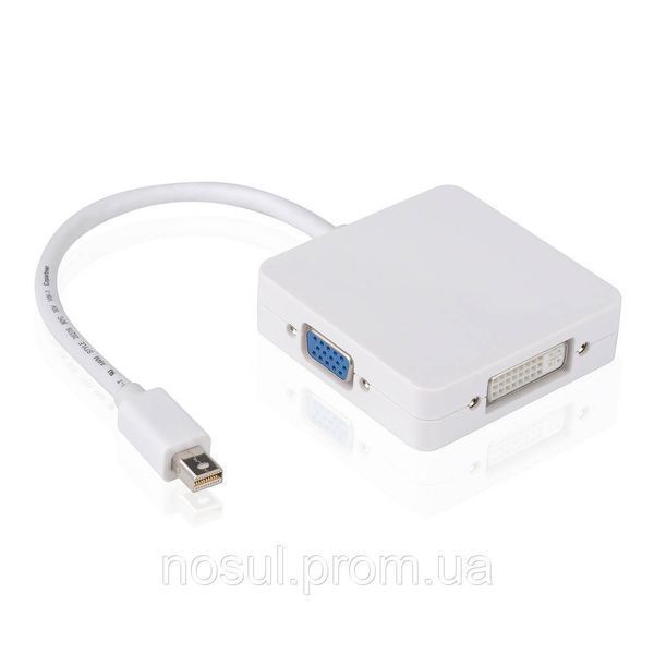 Перехідник 3в1 Mini DisplayPort to HDMI/DVI/VGA 4630 фото
