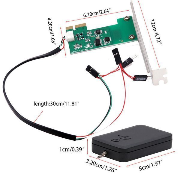 Пульт дистанційного керування + PCI-e плата для віддаленого перезавантаження вмикання ПК 4012 фото
