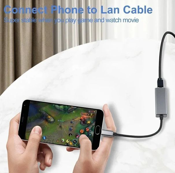 Адаптер Ethernet LAN USB 3.0 Type-C 1000 Мбіт/с, мережевий контролер карта RJ45 для MacBook, Windows, Android, iPad Pro 2018, Surface Book 2, Chromebook, Lenovo Yoga 720/910/920 8301 фото