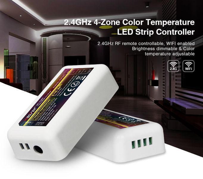 Контроллер FUT035 CCT (2700К-7000К) диммер Miboxer Mi-light для светодиодной ленты 4-х зонный, 2.4 ГГц 5320 фото