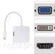 Перехідник 3в1 Mini DisplayPort to HDMI/DVI/VGA 4630 фото 1