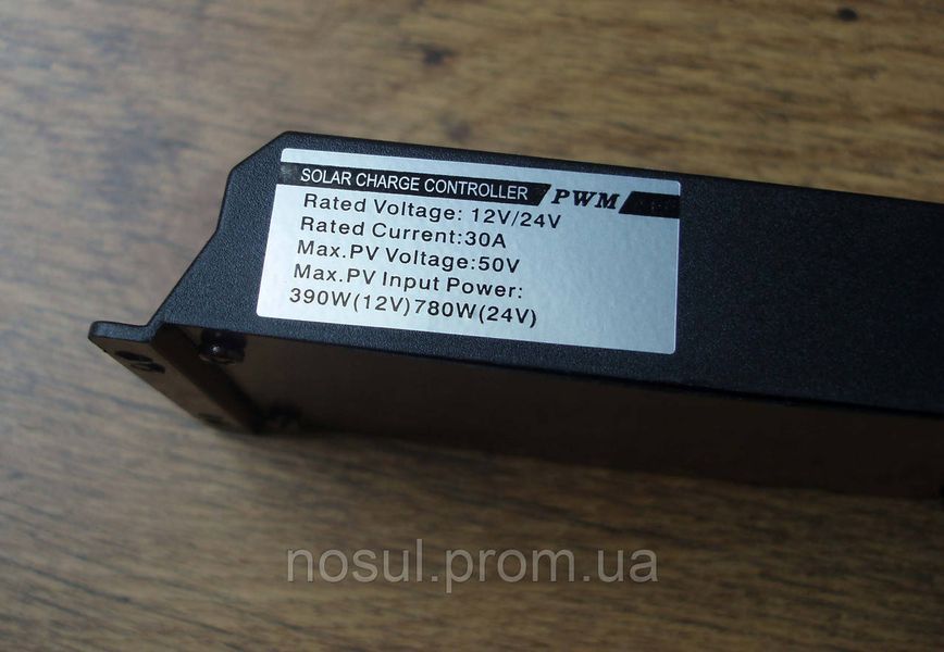 Сонячний контролер заряду RBL-30A 24V-12V 30A з дисплеєм + 2 USB-громники 4752 фото