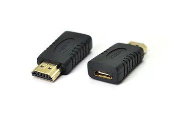 Переходник HDMI папа - mini HDMI C мама адаптер adapter 1080 male female MF Разъемы: HDMI папа Male (Type A 2414 фото