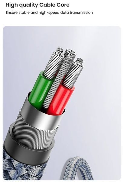 Кабель USB Type-C (male) к USB-B (male) для принтера (1 м) серый плетеный шнур для Canon Epson HP Samsung 5979-2 фото