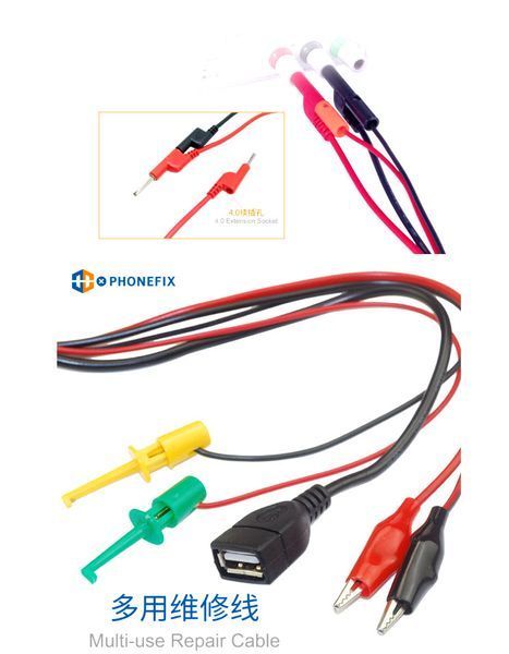 Phonefix Multi-Use щупы для БП (клипсы крокодилы USB) многофункциональные наконечники для мультиметров тестеро 4807-2 фото