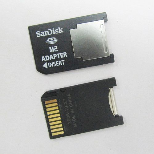 Переходник PSP Sony M2 - Memory Stick MS Pro Duo адаптер под карты М2 SANDISK для плееров Sony Walkman, фотоап 1046 фото