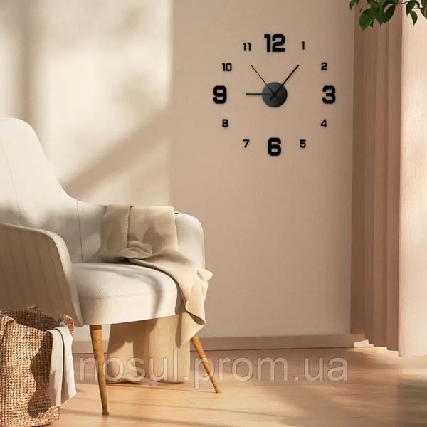 Креативні безкаркасні безшумні настінні годинники DIY для прикраси будинку та офісу 7861 фото
