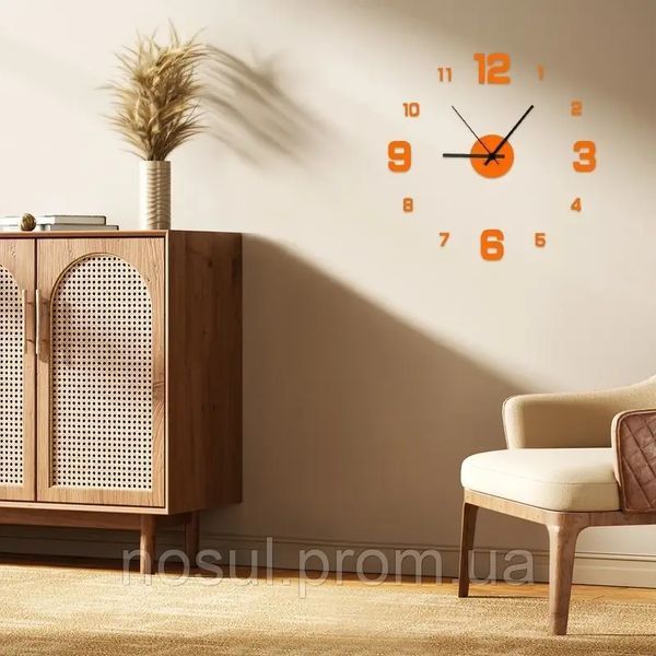 Креативні безкаркасні безшумні настінні годинники DIY для прикраси будинку та офісу 7861 фото