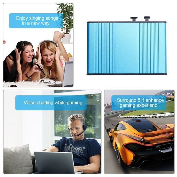 USB внешняя звуковая карта Kebidu Sound Card 6 канальная SPDIF 5.1 Optical External Audio Car 5773 фото